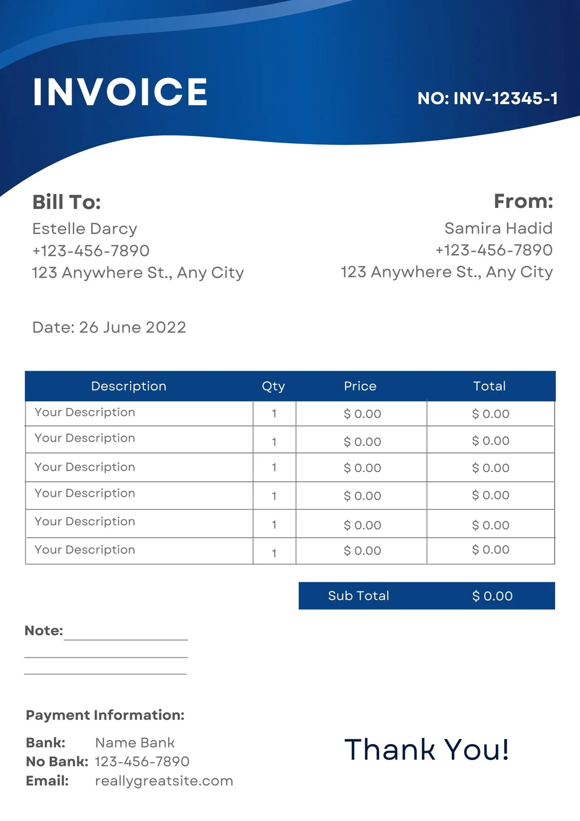 Consulting Services Invoice (INV-12345-1)