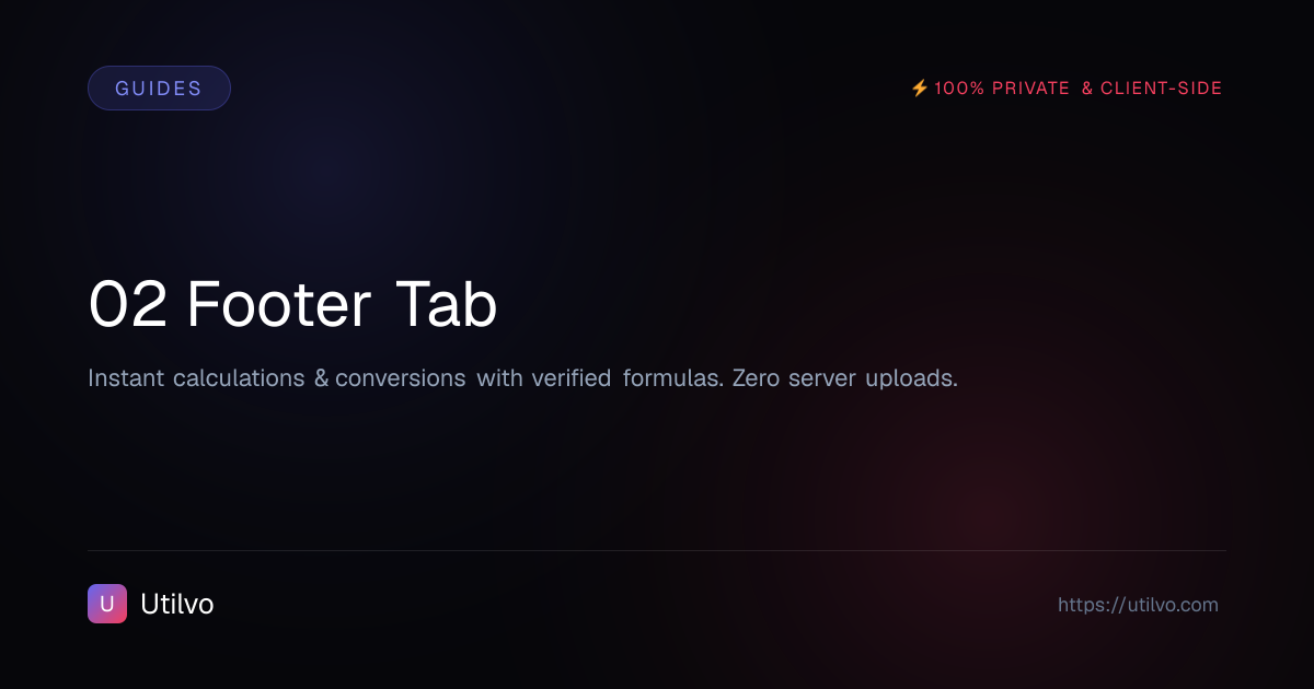 Footer tab of the Header & Footer modal