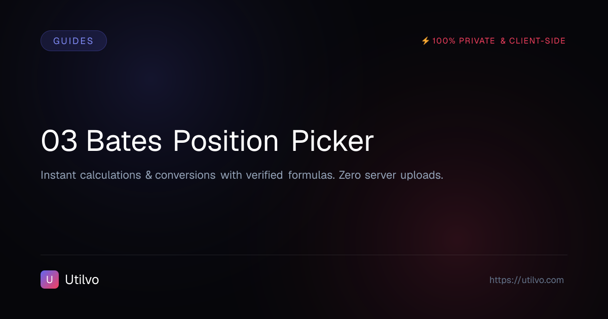 Bates tab of the Header & Footer modal showing the position picker grid