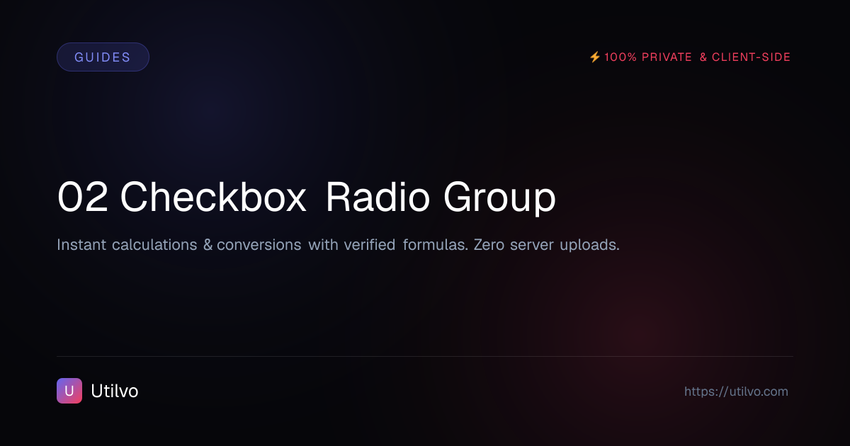 Checkbox and radio button form fields placed on a page