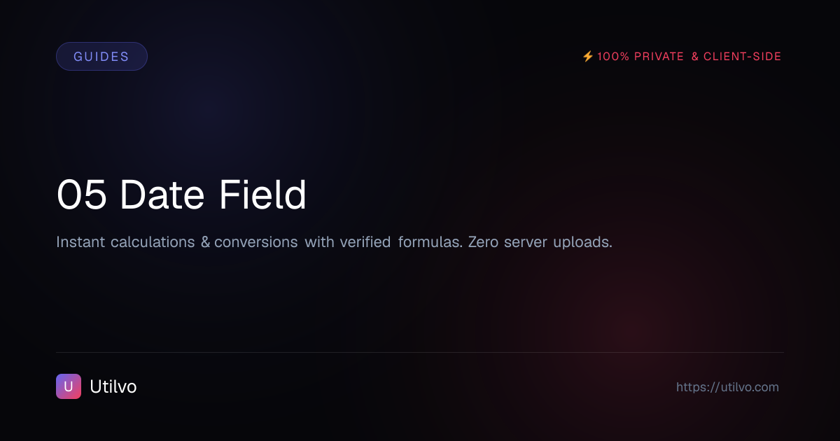 Date field with calendar widget visible