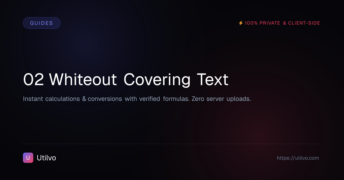 Whiteout rectangle covering original text, new text annotation on top