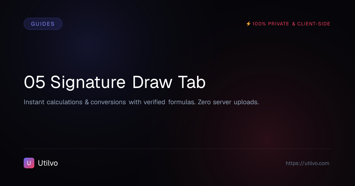 Signature studio Draw tab with pen canvas